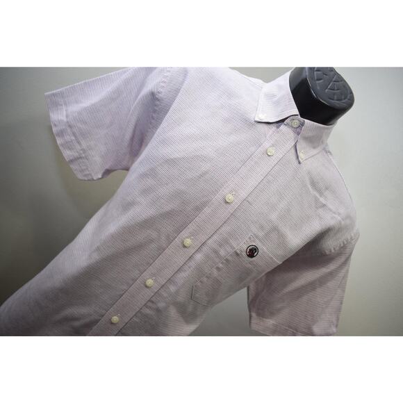 Southern Proper Dress Shirt Striped Short Sleeve Front Pocket Mens Size Small - Picture 4 of 7